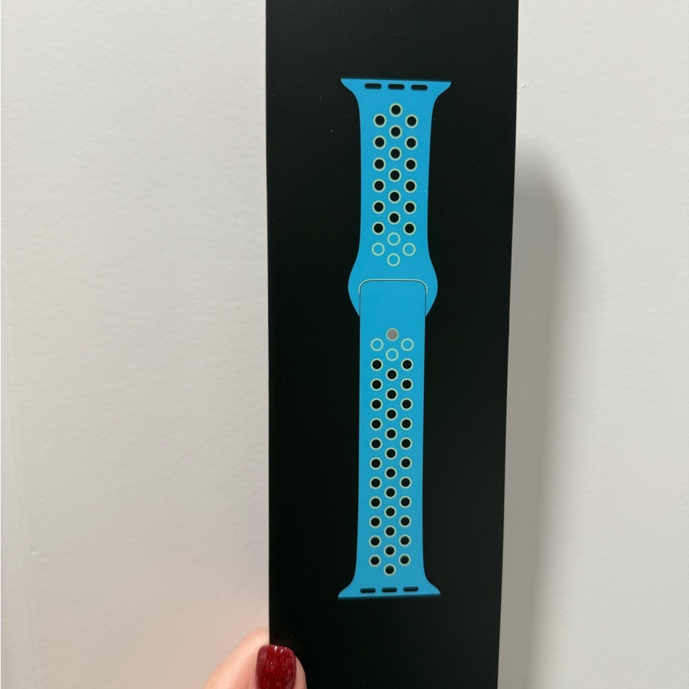 Apple Watch Nike Sport Band - Chlorine Blue/Green Glow (DISCONTINUED COLOR)-New